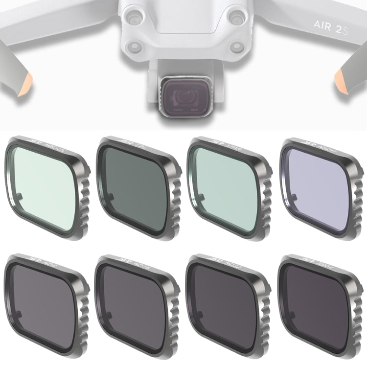 JSR KS 8 in 1 UV + CPL + ND8 + ND16 + ND32 + ND64 + STAR + NIGHT Lens Filter for DJI Air 2S, Aluminum Frame, UV + CPL + ND8 + ND16 + ND32 + ND64 + STAR + NIGHT JSR KS 8 in 1 UV + CPL + ND8 + ND16 + ND32 + ND64 + STAR + NIGHT Lens Filter for DJI Air 2S, Aluminum Frame, UV + CPL + ND8 + ND16 + ND32 + ND64 + STAR + NIGHT